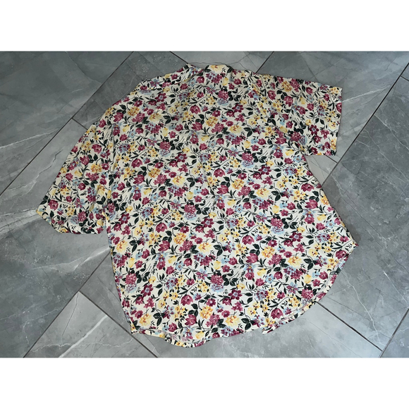 Vintage Separate Scene Floral Blouse M - Picture 3 of 8